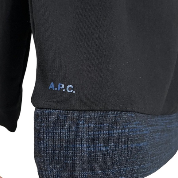 A.P.C Women’s Black & Blue Pullover Size Small - Picture 6 of 8